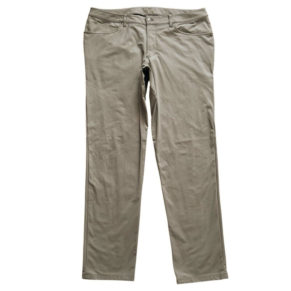 Lululemon Mens Pants 38 Taupe ABC Classic Fit Stretch Warpstreme Golf Preppy